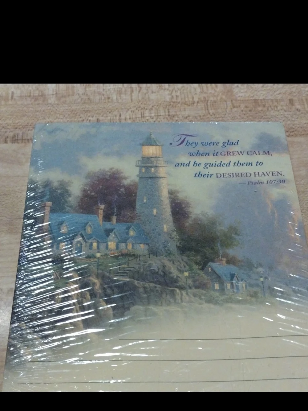 Thomas Kinkade painter of light Sea of Tranquility Magnetic Note Pad Lighthouse